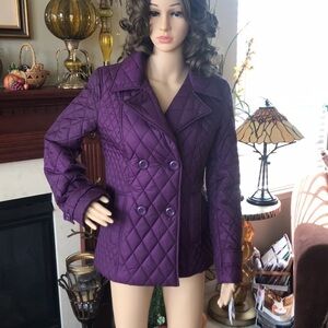 Brand New Covington Plum Quilted Jacket